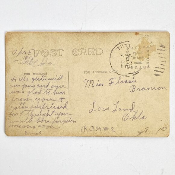 RPPC 1913 Portrait Young Man Light Eyes Suit Tie ARTURA Divided Back Postcard - Picture 3 of 5